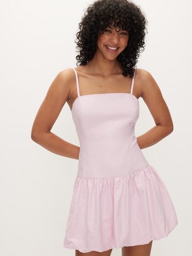 Poppy Balloon Hem Mini Dress                                                                                                    