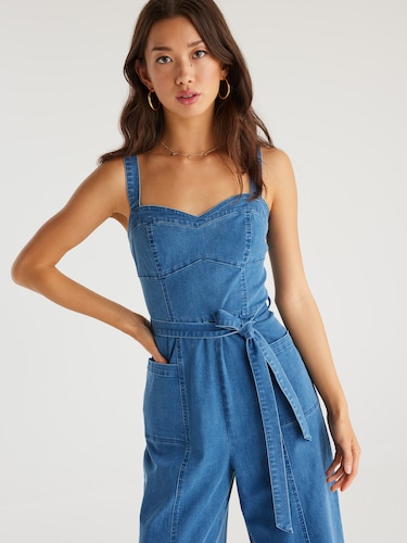 Astrid Corset Denim Jumpsuit                                                                                                    