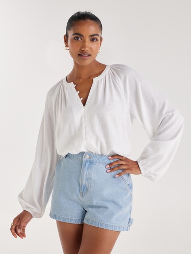 Ella Relaxed Denim Short                                                                                                        