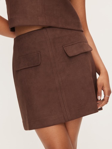 Sammy Suedette Mini Skirt                                                                                                       