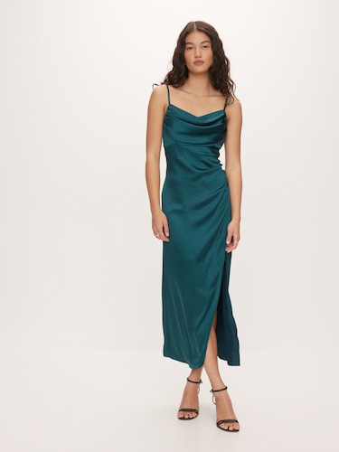 Otilia Cowl Slip Midi Dress                                                                                                     