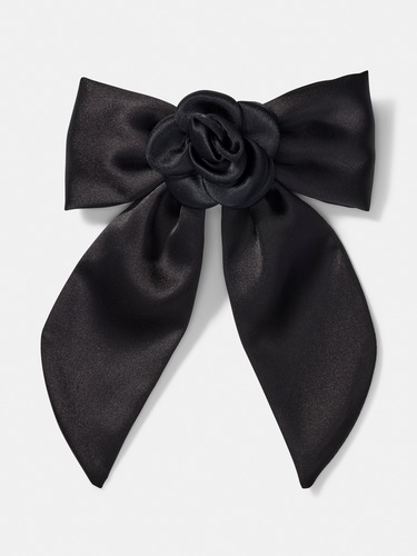 Rosette Satin Hair Bow                                                                                                          