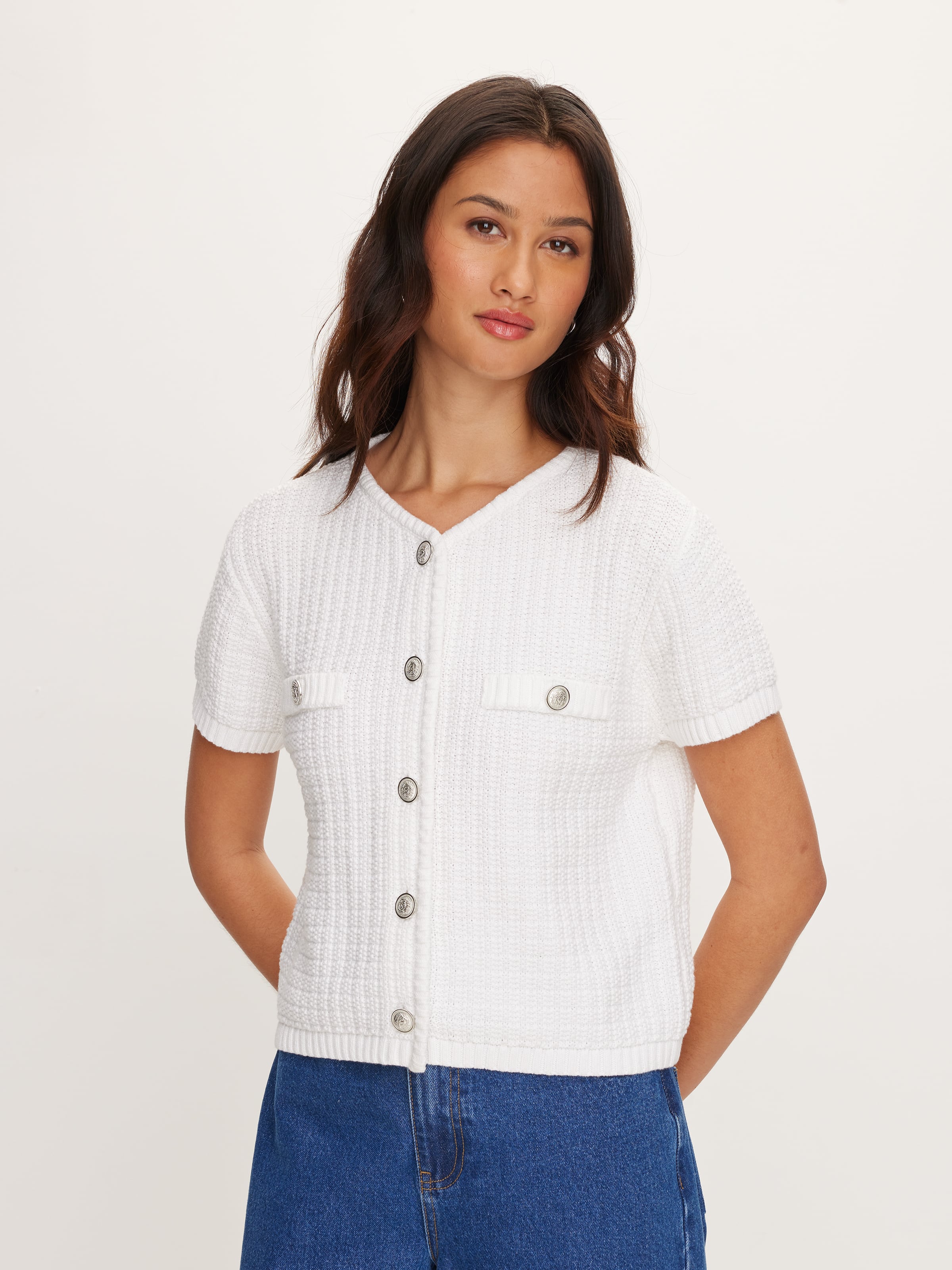 Half Sleeve Collar Cardi main image 1