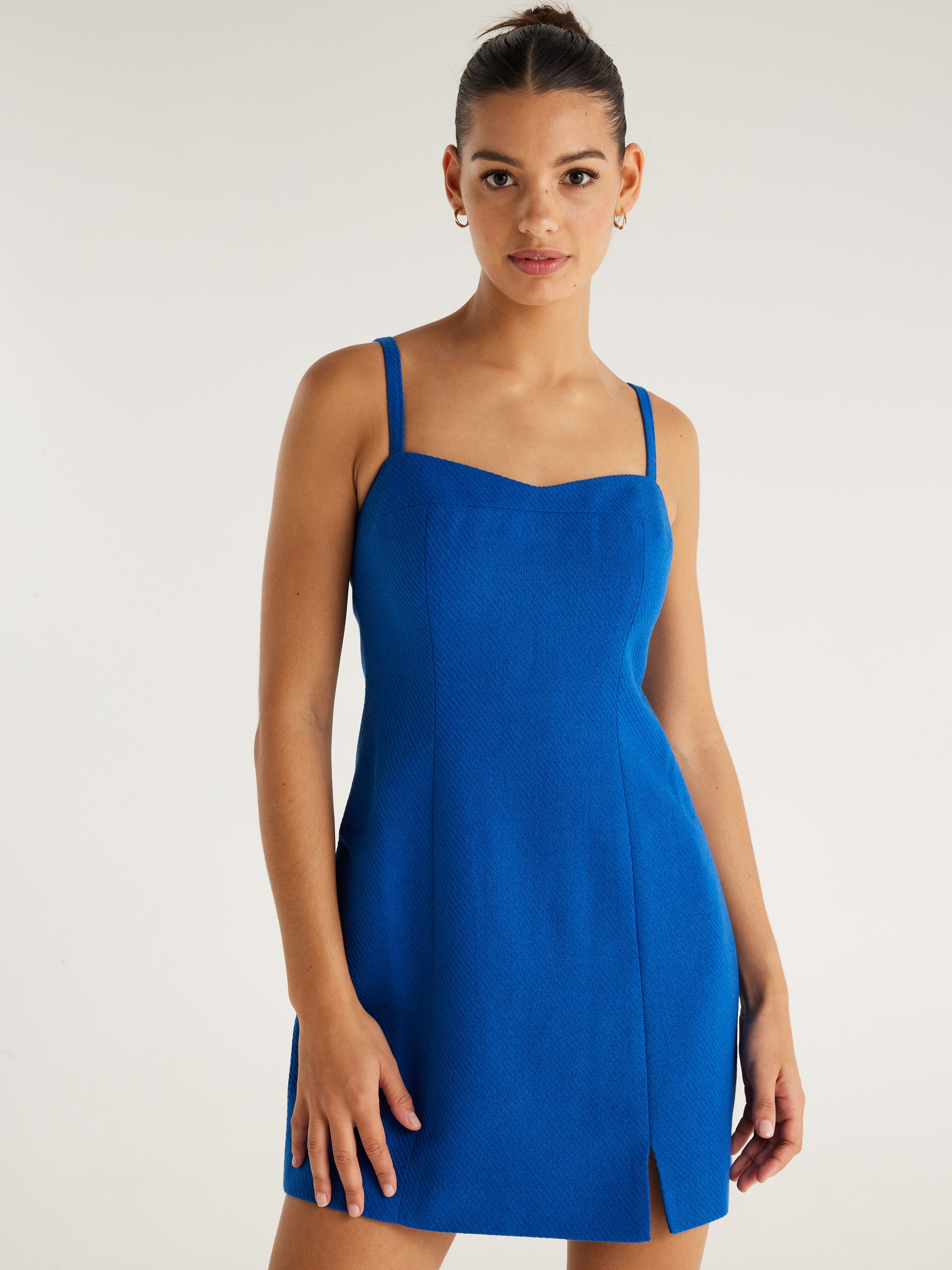 Minnelli Tweed Mini Dress Cobalt Blue - Dotti Online