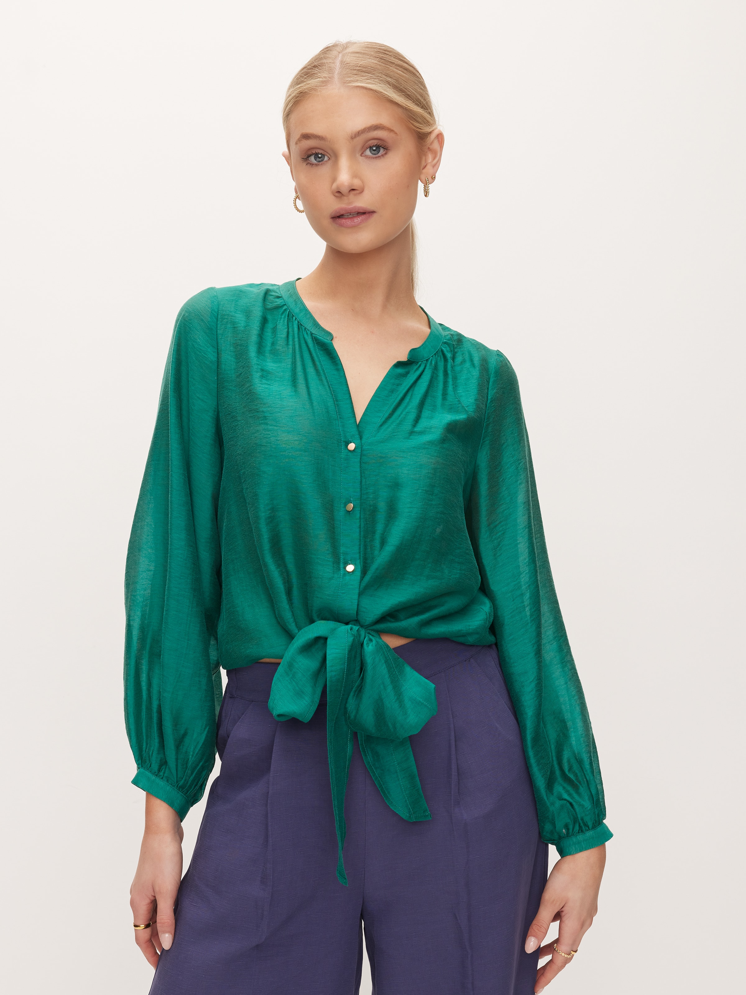 Blaire Long Sleeve Wrap Top - Dotti Online